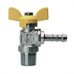 VALVOLA SFERA PER GAS A SQUADRA CON PORTAGOMMA GPL 1/2 M X 9mm