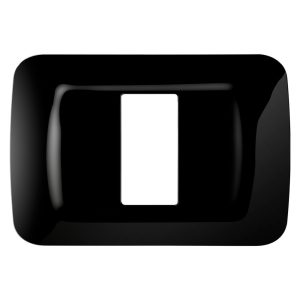 PLACCA TOP SYSTEM - IN TECNOPOLIMERO FINITURA LUCIDA - 1 POSTO - NERO TONER - SYSTEM