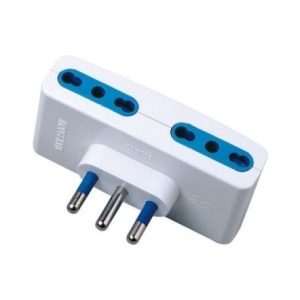 ADATTATORE MULTIPLO PIATTO 16A 4 PRESE BIVALENTI