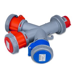 ADATTATORE CEE IP67 16A 1SP 3P+N+T 2USC. 3P+T 380V/ 1USC. 2P+T 220V *MST