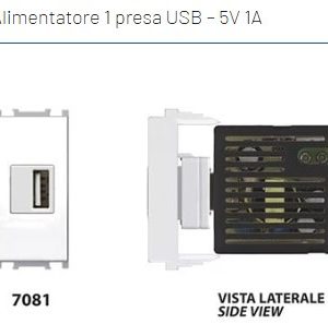 ALIMENTATORE USB 5V 1A 1M