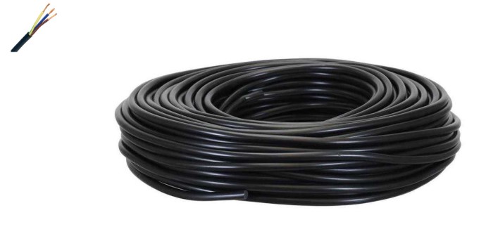 CAVO 3X1,5 GOMMATO NERO VENDITA A ML.