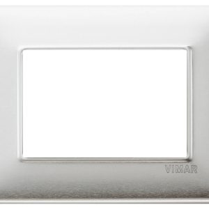 PLACCA 3P ALLUMINIO SPAZZOLATO PLANA *VIM