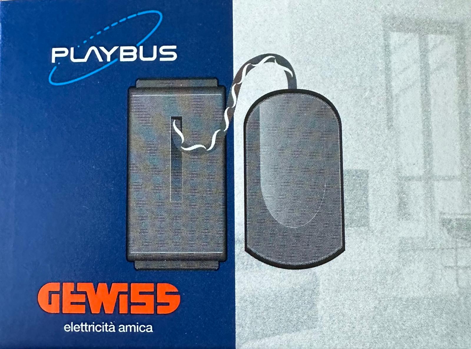 PULSANTE BIPOLARE 250V ac - NA 16A - TIRANTE - 1 MODULO - PLAYBUS